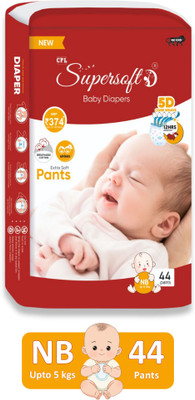 CPLSUPERSOFT CPLSUPERSOFT Baby Diaper Pant | Up to 12 Hours Absorption| New Born (44 Pieces) - New Born(44 Pieces)