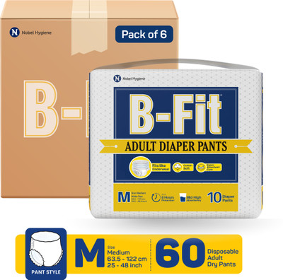 B-FIT Regular Pant Style Adult Diapers - M(60 Pieces)