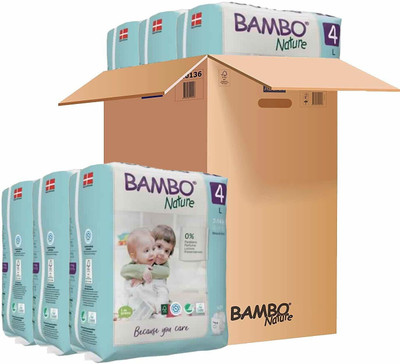 Bambo Nature Eco-friendly Tape Diapers with Wetness Indicator - L(144 Pieces)