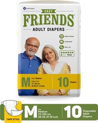 FRIENDS Easy Tape Type Adult Diapers - M(10 Pieces)