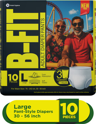 B-FIT Regular Pant Style Adult Diapers - L(10 Pieces)