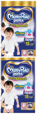 MamyPoko NEW IMPROVED EXTRA ABSORB { XL-40*2 } - XL(80 Pieces)