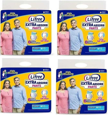 LIFREE Adult Diaper Medium Size Pant Style - M-40 Adult Diapers - M(40 Pieces)