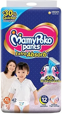 MamyPoko Pants for Babies, Extra Absorb Size XL, - XL(42 Pieces)