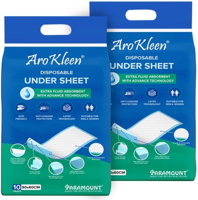 Arokleen Disposable Underpad Sheet For Adult Patient 90 X 60 CM PACK OF 2, Bed Protector Adult Diapers - L(20 Pieces)