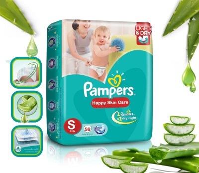 Pampers happy skin diaper, - S(56 Pieces)