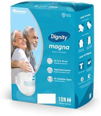 Romsons Dignity Magna Adult Diaper L Size Waist 96-137CM Adult Diapers - L