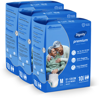 DIGNITY Premium Pant Style Adult Diapers - M(30 Pieces)