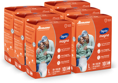 DIGNITY Magna Pant Style Adult Diapers - L(60 Pieces)