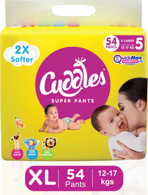 Cuddles - Super Pants Pant Style Diaper - XL(54 Pieces)