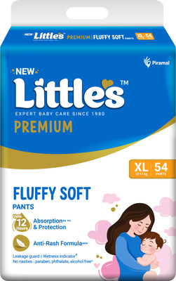 Little's Comfy Baby Diaper Pants - Premium 12 Hours Absorption, Wetness Indicator - XL(54 Pieces)