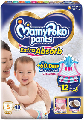 MamyPoko Pants Extra Absorb Small Diapers - S(48 Pieces)