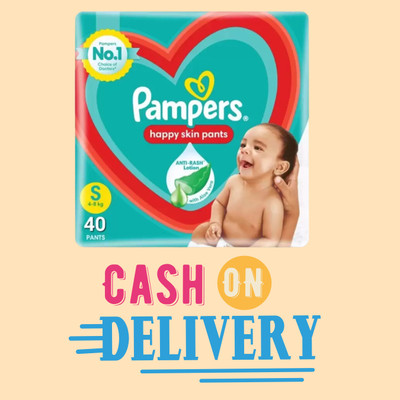Pampers 40 Pieces S Size Diapers, Aloe Vera Pants for Sensitive Skin HT - S(40 Pieces)