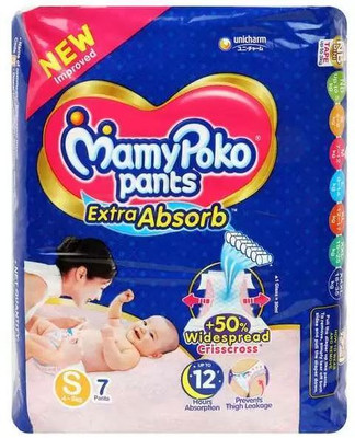 MamyPoko Pants Extra Absorb Diaper Pants S - 7 Diapers - S(7 Pieces)