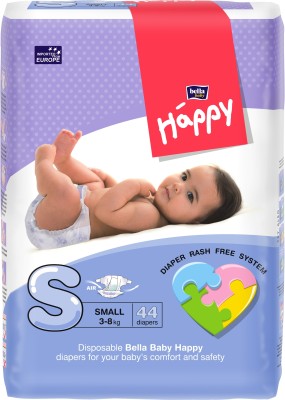 Bella Baby Happy Diapers S (Small) 3-8kg 44 Diapers - S(44 Pieces)