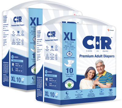 CIR Premium Adult Diapers, Extra Large, Pack of 2 (20 units) Adult Diapers - XL(20 Pieces)