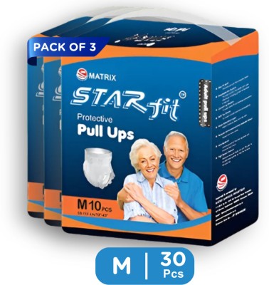 STARfit Adult Pant Diapers | Unisex - M(30 Pieces)