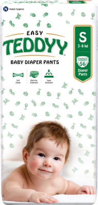 TEDDYY Easy Diaper Pants with Rash Protection and 3x Faster absorption Technology - S(56 Pieces)