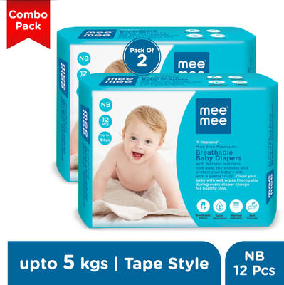 MeeMee MM-3050 NB_PK 2 - New Born(24 Pieces)