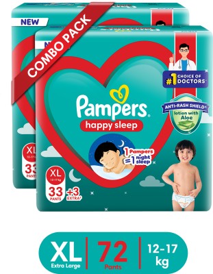 Pampers Happy Skin Pants Combo of 2 Pack - XL(72 Pieces)