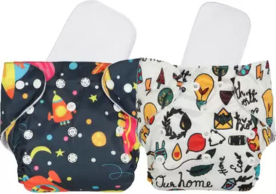kogar New Print Cloth Button Diaper Reuse Nappy Baby Pants With Insert For (0 -3Y)H1