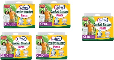 LIFREE Comfort Standard Adult Diaper Pants, XL -50 Pcs, Waist (35-49 Inches) Pack of 5 - XL(50 Pieces)