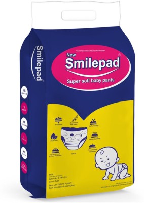SMILEPAD Baby Diaper Pant Style Small Size 4 to 8 kg, Super Soft Rash Free, Pack of 1 - S(50 Pieces)