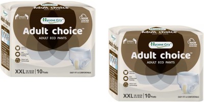 Hipstop Adult Choice Eco Pants Adult Diaper - Double Extra Large (10 Pieces)-(Pack of 2) - XXL(20 Pieces)