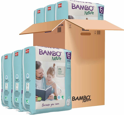 Bambo Nature Eco-friendly Tape Diapers with Wetness Indicator - XXL(120 Pieces)