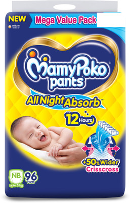 MamyPoko Pants All Night Absorb NB96 - New Born(96 Pieces)