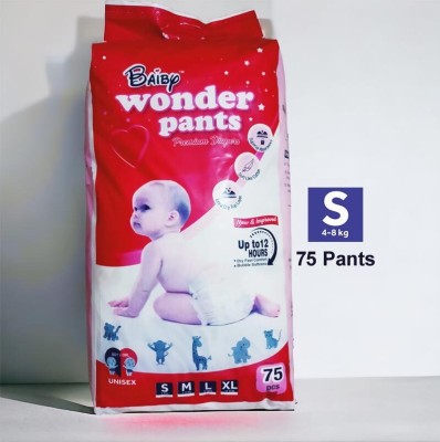 BAIBY WONDER PANTS Super Soft Baby Diaper - S(75 Pieces)