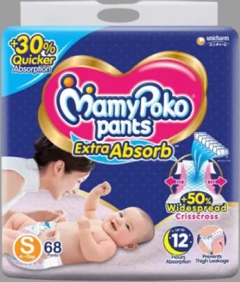 MamyPoko Pants Standard Baby Daiper Extra Absorb S_68 - S(68 Pieces)