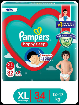 Pampers Baby Diapers-XL Size(Pack of 1)-25N662 - XL(34 Pieces)