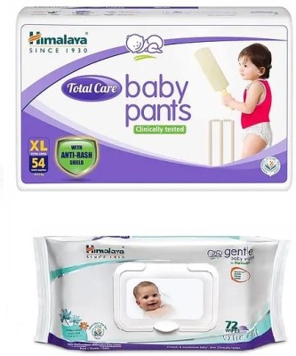 HIMALAYA XL size 54 Diaper and Wipes 72N - XL(54 Pieces)