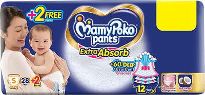 MamyPoko Pants Extra Absorb Small Pants Diapers - S(28 Pieces)