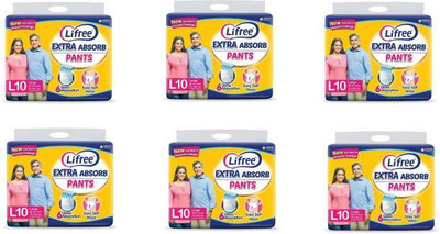 LIFREE Extra Absorb L10 Adult Diapers - L(60 Pieces)