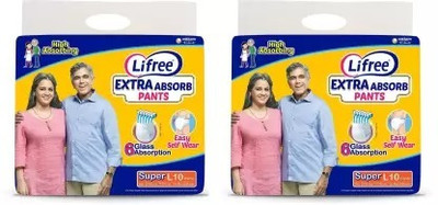 LIFREE absorbent pant Adult Diapers - L(20 Pieces)