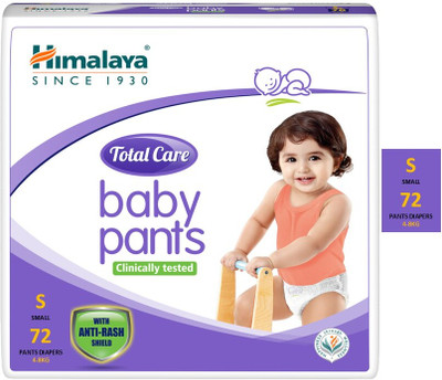 HIMALAYA Total Care Baby Pants | Anti Rash Shield - S(72 Pieces)