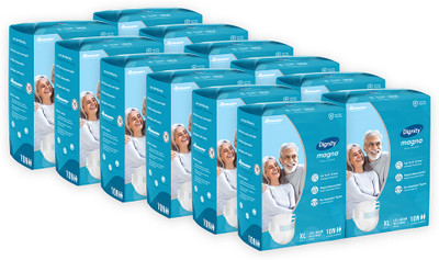 DIGNITY Magna Tape Style Adult Diapers - XL(120 Pieces)