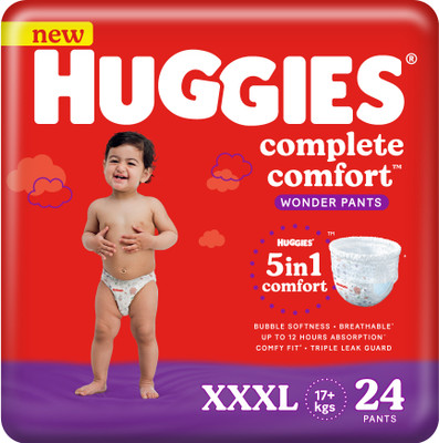 Huggies Complete Comfort Wonder Pants, with 5in1 Comfort - XXXL(24 Pieces)