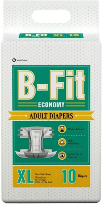 B-FIT Adult Diaper Economy Tape Style - X - Large Size - Pack of 1 (Unit Count 10) - XL(10 Pieces)