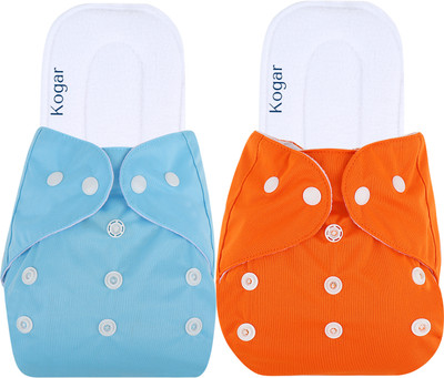 kogar New Reusable Washable Cloth Diaper Reuse Nappy Baby Pants & Insert Ba-9 - L(4 Pieces)