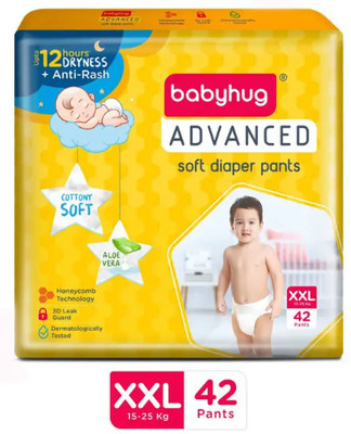 babyhug babyhug Advanced Pant Style Diaper - Double Extra Large - XXL (42 Pieces) - XXL(42 Pieces)