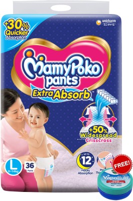 MamyPoko EXTRA ABSORB BABY PANTS - L(36 Pieces)