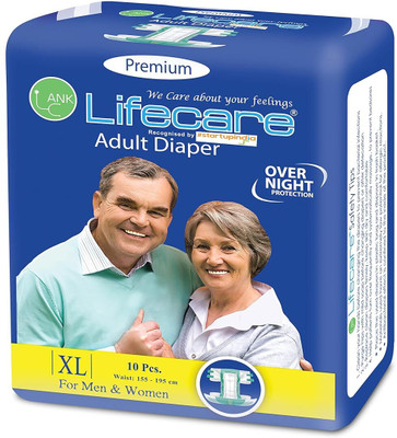 ank lifecare Adult Diaper(Waist size:155-195CM / 61-77 INCH)Tape Style - XL(10 Pieces)