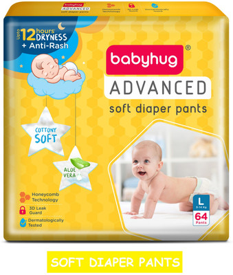 babyhug Advanced Pant Style Diapers Large - 64 Pieces - L(64 Pieces)