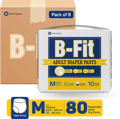 B-FIT Regular Pant Style Adult Diapers - M(80 Pieces)