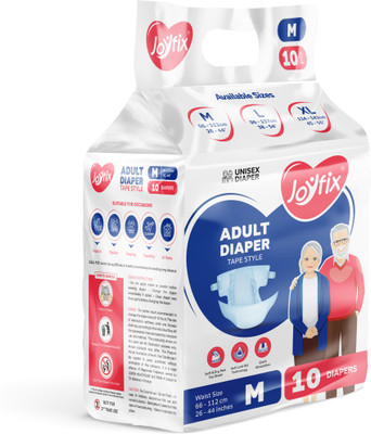 JOYFIX Adult Tape Diapers | Unisex Adult Diapers - M(10 Pieces)