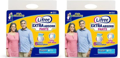 LIFREE Adult diaper Medium Size Pant Style Adult Diapers - M(20 Pieces)