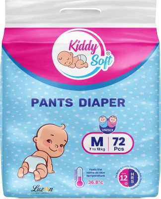 KiddySoft Soft & Comfortable Baby Pant Diapers - M(72 Pieces)